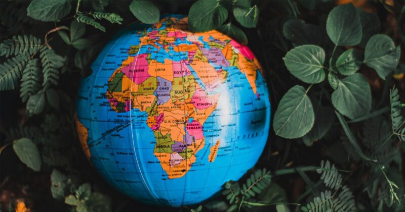globe with africa