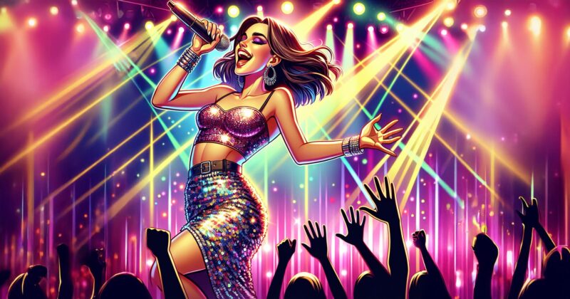 female pop star illustration