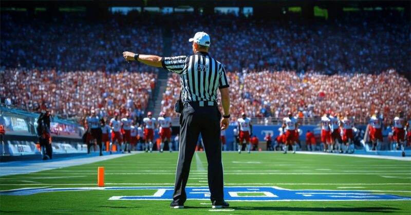 referee on football field