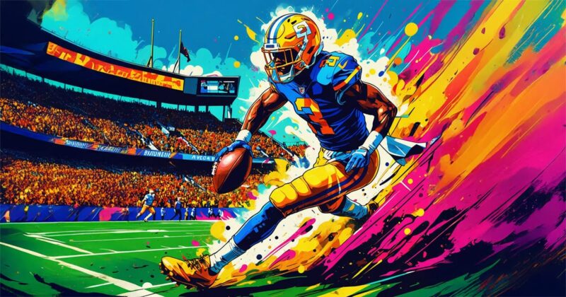 football player running