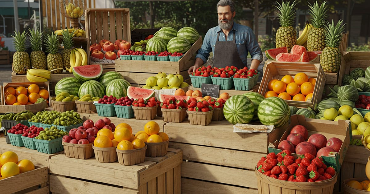 a fruit stand