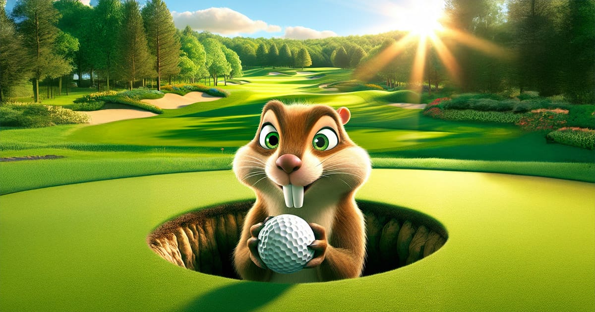 gopher on golf course
