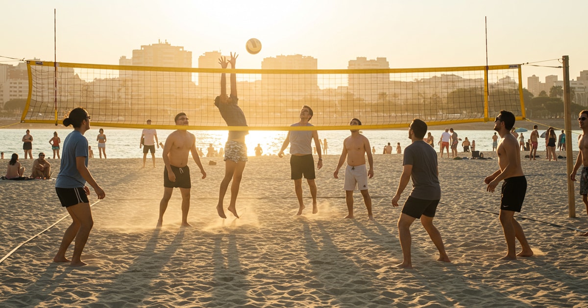 beach volleyball players
